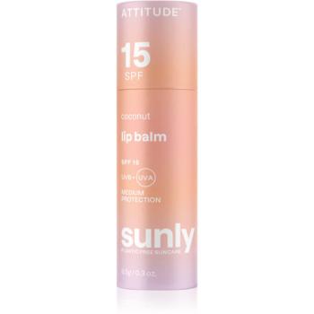 Attitude Sunly Lip Balm ochranný balzám na rty SPF 15 Coconut 8,5 g