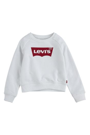 Dětská mikina Levi's bílá barva, s potiskem