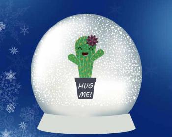 Sněhové těžítko Kaktus