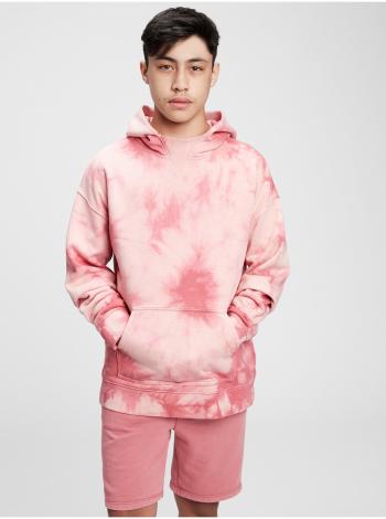 Růžová klučičí dětská mikina dip-dye hoodie