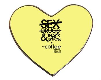 Magnet srdce kov Just Coffee