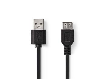 Kabel USB 2.0 A konektor/USB 2.0 A zdířka 3m NEDIS CCGP60010BK30