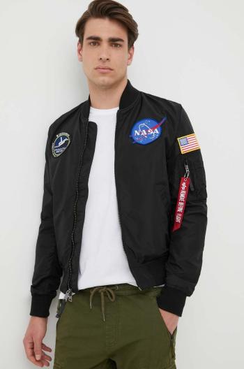 Oboustranná dětská bomber bunda Alpha Industries pánská, černá barva, přechodná, 186101.03-Black