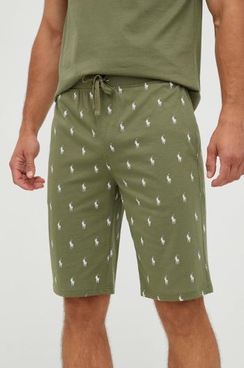 Bavlněné pyžamové šortky Polo Ralph Lauren zelená barva