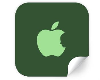Samolepky čtverec - 5 kusů Apple Jobs