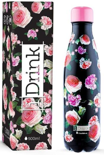 I-Drink Nerezová kovová termoska, vzor růže, 500 ml