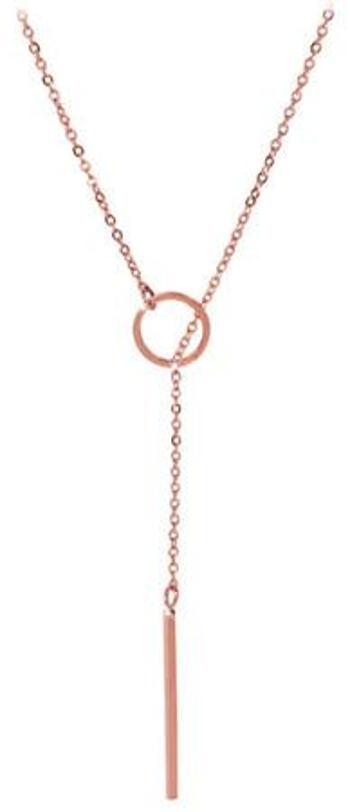 Troli stylový růžově pozlacený náhrdelník 1970