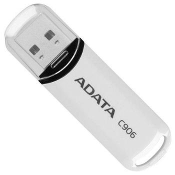 ADATA Classic Series C906 32GB USB 2.0 flashdisk, snap-on cap design, bílý, AC906-32G-RWH