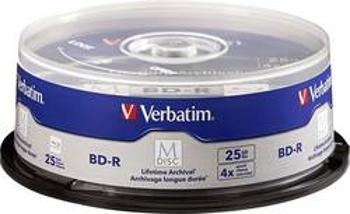 M-DISC Blu-ray XL Rohling 25 GB Verbatim vřeteno, 98909, 25 ks