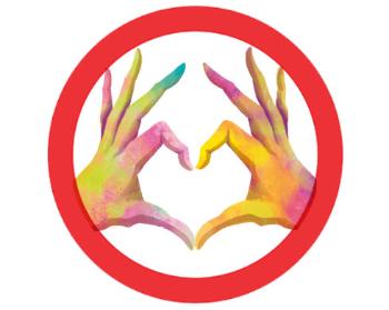 Samolepky zákaz - 5ks Láska v rukou