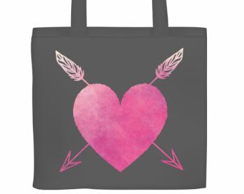 Plátěná nákupní taška Prostřelené srdce