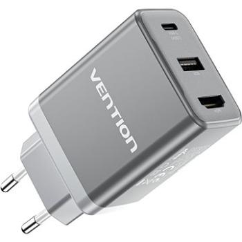 Vention USB-C + USB-A + HDMI GaN Laptop + Nintendo Switch Dock (60W / 5W / 4K@60Hz) Gray (FJAH0-EU)