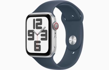 Apple Watch SE Cell/44mm/Silver/Sport Band/Storm Blue/-M/L