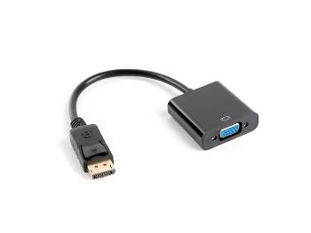 LANBERG adaptér DisplayPort 1.1 na VGA, M/F, kabel 20cm, černý