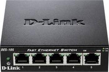 Síťový switch D-Link, DES-105, 5 portů, 100 MBit/s