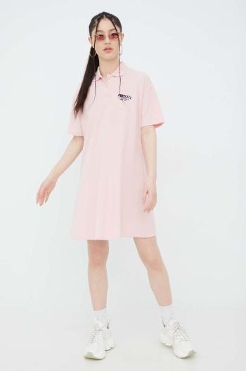 Bavlněné šaty Prosto Mortie růžová barva, mini