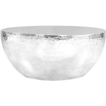 Konferenční stolek stříbrný 70x30 cm vyklepávaný hliník (246507)