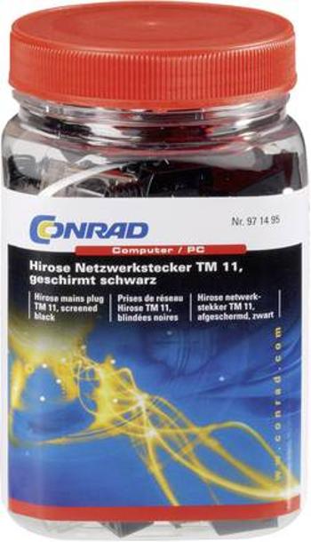 Konektor RJ45 Hirose Electronic TM 11, zástrčka rovná, 40 ks, černá