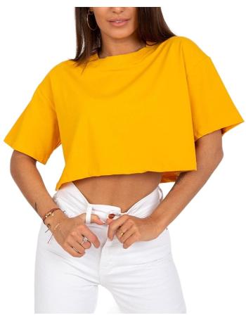 Světle oranžový dámský crop top vel. S