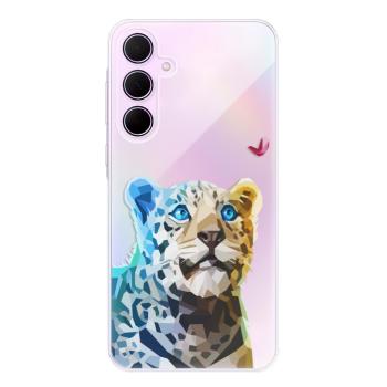 Odolné silikonové pouzdro iSaprio - Leopard With Butterfly - Samsung Galaxy A55 5G