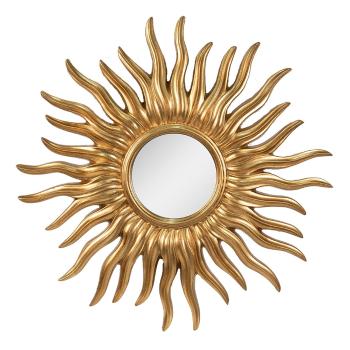 Nástěnné zrcadlo ve tvaru slunce ve zlatém rámu Sunny - Ø 65 cm 52S255