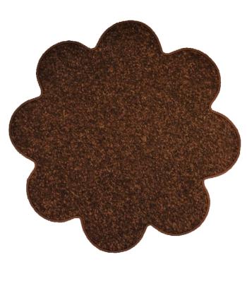Vopi koberce Květinový koberec Eton hnědý - 120x120 kytka cm Hnědá