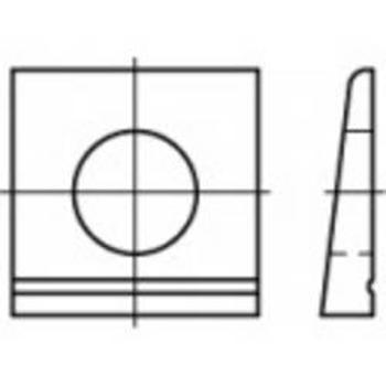 Podložka klínová TOOLCRAFT 1060744, vnitřní Ø: 22 mm, nerezová ocel, 10 ks