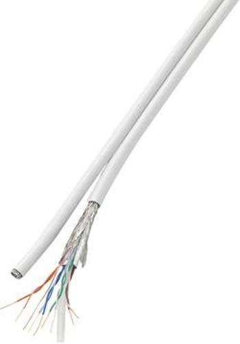 Ethernetový síťový kabel CAT 6 TRU COMPONENTS CAT 6/CCA, SF/UTP, 8 x 2 x 0.196 mm², bílá, 50 m