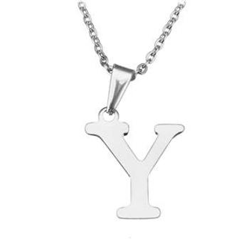 Šperky4U Ocelový řetízek s přívěškem iniciála "Y" - OPD0090-Y