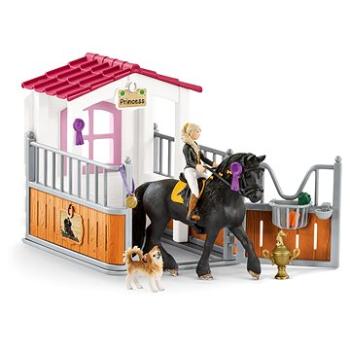 Schleich Stáj s koněm klubová, Tori + Princess 42437 (4059433572666)