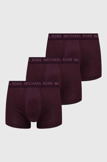Boxerky Michael Kors 3-pack pánské, vínová barva