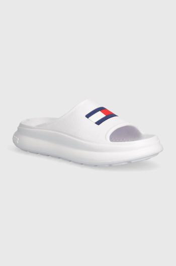 Pantofle Tommy Hilfiger bílá barva