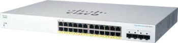 Cisco switch CBS220-24P-4G (24xGbE, 4xSFP, 24xPoE+, 195W)