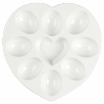 Florina Porcelánový talíř na vajíčka Heart, 20 x 20 cm