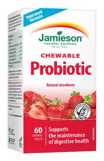 Jamieson Probiotic jahoda žvýkací tablety 60 ks