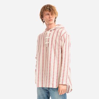 Pánské tričko s kapucí Henley Clshs20023-WHITE
