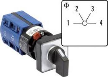 Krokový spínač Kraus & Naimer CG4 A251-600 FS2, 10 A, 3 x 60 °, šedá, černá, 1 ks