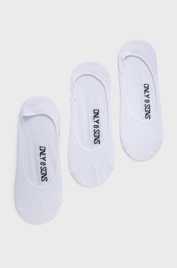Ponožky Only & Sons pánské, bílá barva