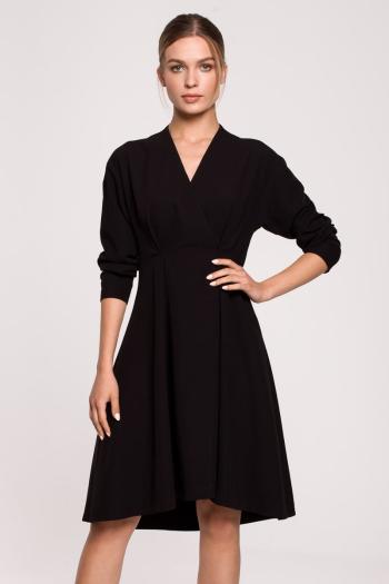 Černé asymetrické šaty S280