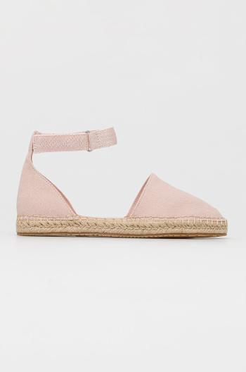 Espadrilky Calvin Klein Jeans růžová barva