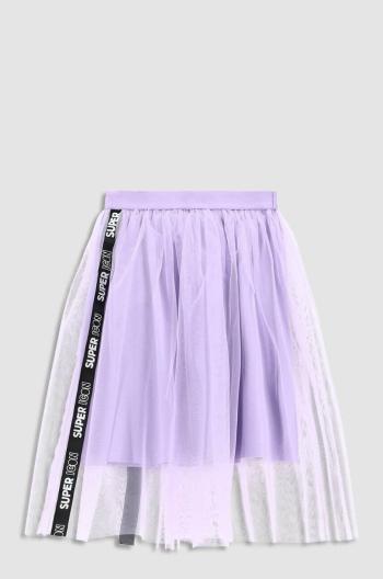 Dětská sukně Coccodrillo fialová barva, midi, áčková