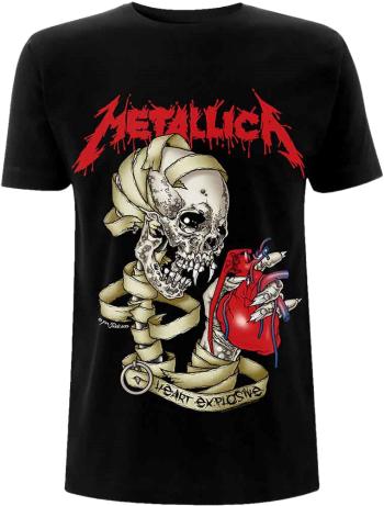 Metallica Tričko Heart Explosive Black M