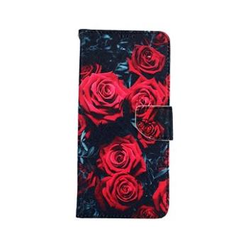 TopQ Samsung A22 knížkové Červené růžičky 66230 (Sun-66230)