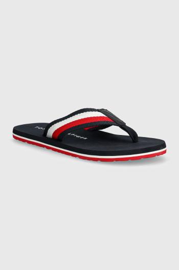 Žabky Tommy Hilfiger COPRORATE HILFIGER BEACH SANDAL pánské, tmavomodrá barva, FM0FM05094