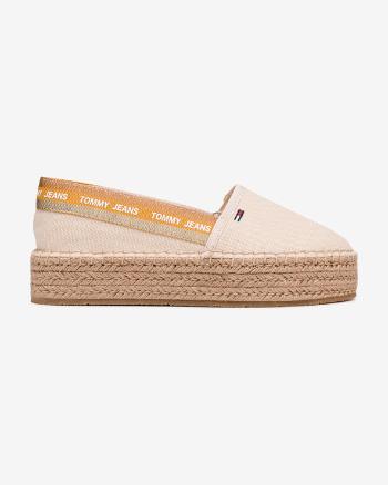 Tommy Jeans Flatform Espadrilky Béžová