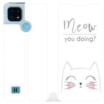 Flip pouzdro na mobil Realme C21 - M098P Meow you doing? (5903516747306)