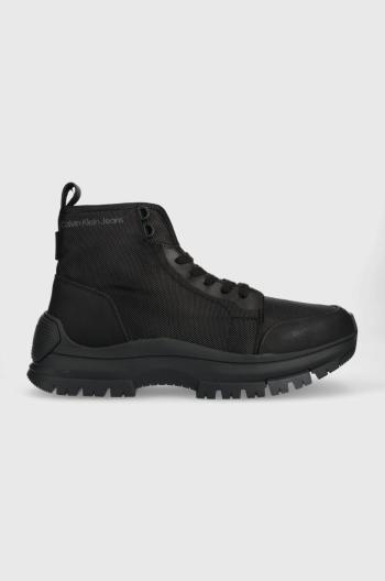 Boty Calvin Klein Jeans Hiking Laceup Boot pánské, černá barva