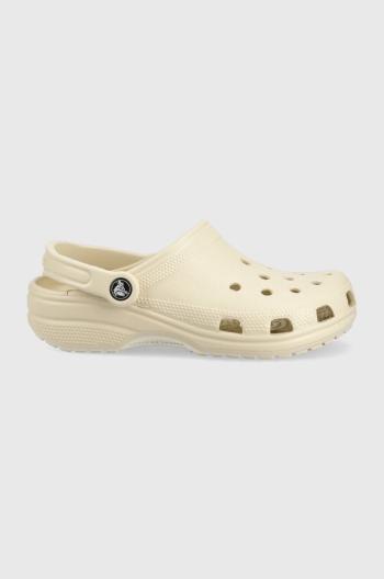 Pantofle Crocs Classic dámské, béžová barva, 10001