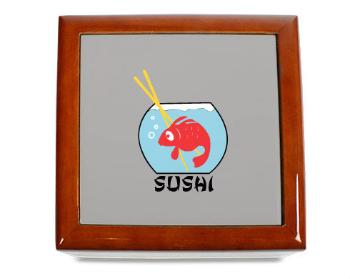 Dřevěná krabička Sushi