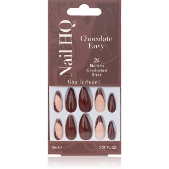 Nail HQ Almond umělé nehty Chocolate Envy 24 ks